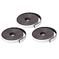 Dowling Magnets Magnet Strip Rolls With Adhesive, 1" x 10', Black, Pack Of 3 Rolls 1 thumbnail image