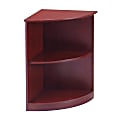 Mayline® Group Corsica 2-Shelf Quarter-Round Bookcase, Mahogany 1 thumbnail image