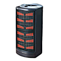 Holmes® Ultra-Quiet Twin Ceramic Heater, 14 1/2"H x 8 1/2"W x 7 1/2"D, Black