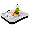 LapGear Lap Desk With Cup Holder, 14.75"H x 18.5"W x 2.8"D, White Marble 1 thumbnail image