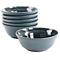 Martha Stewart Portillo 6-Piece Stoneware Bowl Set, 6-1/2", Dark Blue 1 thumbnail image