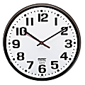 SKILCRAFT Shatterproof Crystal Dial Cover Clock, 12" Diameter, Dark Brown Frame (AbilityOne 6645-01-046-8849) 1 thumbnail image