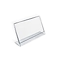 Azar Displays Acrylic L-Shaped Sign Holders, 6" x 4", Clear, Pack Of 10