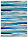 Linon Washable Area Rug, 5' x 7', Seabert Ivory/Blue