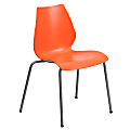 Flash Furniture HERCULES Series 770 lb. Capacity Stack Chair with Lumbar Support and Silver Frame, Orange 1 thumbnail image
