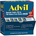 Advil Ibuprofen Packets, 2 Tablets Per Packet, Box Of 50 Packets