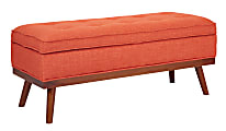Ave Six Katheryn Storage Bench, Tangerine/Light Espresso 1 thumbnail image