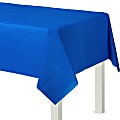 Amscan Flannel-Backed Vinyl Table Covers, 54” x 108”, Bright Royal Blue, Set Of 2 Covers