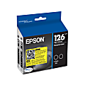 Epson® 126 DuraBrite® Ultra High-Yield Black Ink Cartridges, Pack Of 2, T126120-D2