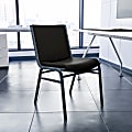 Flash Furniture HERCULES Series Heavy-Duty Stack Chair, Black/Silver Vein