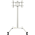 Kanto MKH65W Rolling Mobile TV Stand for 37-inch to 65-inch Displays, White - Up to 65" Screen Support - 74.2" Height x 37.1" Width x 32.1" Depth - Floor - Steel, Aluminum - White