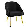 LumiSource Shiraz Contemporary Glam Chair, Black/Gold