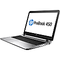 HP ProBook 450 G3 15.6" Notebook - 1920 x 1080 - Intel Core i7 (6th Gen) i7-6500U Dual-core (2 Core) 2.50 GHz - 8 GB RAM - 256 GB SSD - Gravity Black - Windows 7 Professional - Intel HD Graphics 520 - IEEE 802.11a/b/g/n/ac Wireless LAN Standard