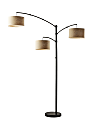 Adesso® Cabo 3-Arm Arc Lamp, 82”H, Dark Bronze/Light Bown 1 thumbnail image