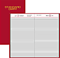 AT-A-GLANCE® Standard Diary® 30% RecycledHardbound Daily Reminder, 8" x 12 1/2", Red, January–December 2016
