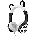 Planet Buddies Pippin the Panda Furry Kids Headphones - Stereo - Mini-phone (3.5mm) - Wired - Over-the-head - Binaural - Circumaural - Black