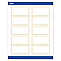 Avery® Printable Labels With Sure Feed® Technology, S00-DJ5-PRWMP10, Rectangle, 2" x 4", Matte White, Preprinted Gold Border with Gold Dots Design, Pack Of 100 1 thumbnail image