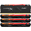 HyperX Fury 64GB DDR4 SDRAM Memory Module - For Desktop PC - 64 GB (4 x 16GB) - DDR4-2400/PC4-19200 DDR4 SDRAM - 2400 MHz - CL15 - 1.20 V - Unbuffered - 288-pin - DIMM 1 thumbnail image