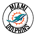 Imperial NFL Wrought Iron Wall Art, 24"H x 24"W x 1/2"D, Miami Dolphins