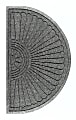 M+A Matting Waterhog Max Grand Half-Oval Floor Mat, 3' W x 1.8' H, Grey Ash 1 thumbnail image
