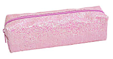 Office Depot® Brand Glitter Pencil Pouch, 2-2/5" x 8-7/10", Pink Glitter 1 thumbnail image