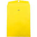 JAM Paper® Open-End 10" x 13" Catalog Envelopes, Clasp Closure, Yellow, Pack Of 25 Envelopes