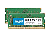 Crucial 16GB (2 x 8 GB) DDR4 SDRAM Memory Kit - 16 GB (2 x 8GB) - DDR4-2400/PC4-19200 DDR4 SDRAM - 2400 MHz - CL17 - 1.20 V - Non-ECC - Unbuffered - 260-pin - SoDIMM - Lifetime Warranty