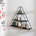 Honey Can Do 3-Tier Triangle Decorative Metal Wall Shelf, 27-5/8”H x 4-15/16”W x 23-5/8”D, Black 1 thumbnail image