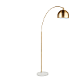 LumiSource March Floor Lamp, 74"H, Gold Shade/White Marble Base 1 thumbnail image