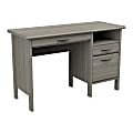 Inval 2-Drawer 1-Shelf 47"W Computer Desk With Keyboard Tray, Smoke Oak