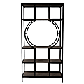 SEI Furniture Tyberton 69"H 5-Tier Bookcase, Brown 1 thumbnail image