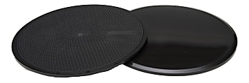 Mind Reader Fitness Glider Discs, Black, Set Of 2 Discs 1 thumbnail image