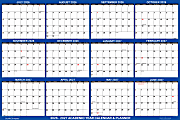 2026-2027 SwiftGlimpse Academic Monthly Wall Calendar, 32” x 48", Navy/White, July To June, Total Qty 1 1 thumbnail image