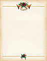 Great Papers! Holiday Stationery, 8 1/2" x 11", Antique Horns, Pack Of 100
