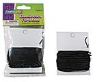 Creativity Street Elastic Cords, 25 Yd, Black, 25 Cords Per Pack, Set Of 3 Packs