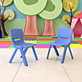 Flash Furniture Plastic Stackable School Chairs With 13-1/4" Seat Height, Blue, Set Of 2 Chairs 1 thumbnail image