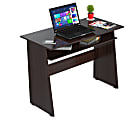 Inval Contemporary Writing Desk With Storage Area, Espresso-Wengue