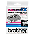 Brother® TX-1351 White-On-Clear Tape, 0.5" x 50'