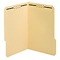 Office Depot® Brand File Folders With Fasteners, 3/4" Expansion, 8 1/2" x 14", Legal, Manila, Box of 25