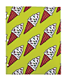 Divoga® 2-Pocket Paper Folder, Sweet Smarts Collection, Letter Size, Ice Cream Cone