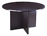 Boss Office Products 42"W Round Wood Conference Table, Mocha