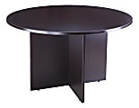 Boss Office Products 42"W Round Wood Conference Table, Mocha 1 thumbnail image