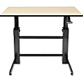 Ergotron WorkFit-D Birch Surface Sit-Stand Computer Desk, Black/Birch