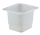 Cambro Translucent GN 1/6 Colander Pans, 5"H x 6-3/8"W x 5"D, Pack Of 6 Colanders