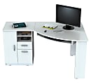 Inval 59"W Corner Desk, Washed Oak 1 thumbnail image