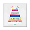 Custom Full-Color Printed Beverage Napkins, 4-3/4" x 4-3/4", Birthday Extravagance, Box Of 100 Napkins