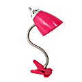 LimeLights Flossy Flexible Gooseneck Clip Desk Lamp, Adjustable, Pink