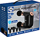 Sealy SL-HW-MA-109-BK Dual-Head Percussion Massage Gun, 12"H x 8"W x 2"D, Black