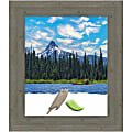 Amanti Art Fencepost Gray Wood Picture Frame, 27" x 31", Matted For 20" x 24"
