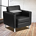 Flash Furniture LeatherSoft™ Faux Leather Tablet-Arm Guest Chair, Black